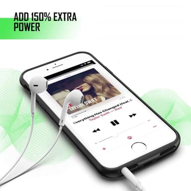 iPhone 6P Plus / 6S Plus / 7 Plus / 8 Plus batterideksel 5500 mAh Svart