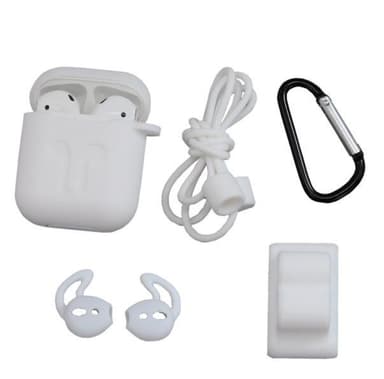 Veske til AirPods 1/2 med snor og skjell - Gjennomsiktig
