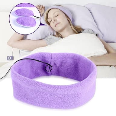 Hodebånd med innebygde hodetelefoner - lilla