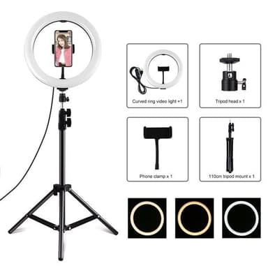 PULUZ LED Selfiering med Mobilholder
