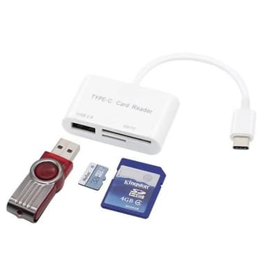 Kortleser USB Type-C til SD/MicroSD + USB