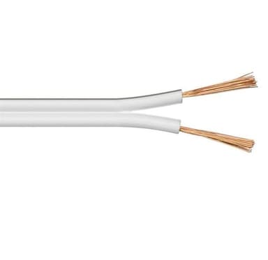 Goobay - Høyttalerkabel HVIT  2 x 2.5 mm²  25m