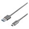 DELTACO PRIME USB-kabel, 3.1 Gen1, Type A ha, Type C ha, 1m, grå