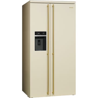 Smeg side-by-side fridge SBS8004P (krem)