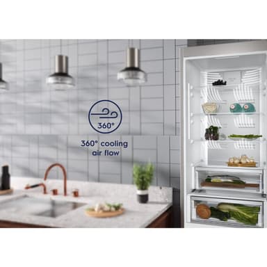 Electrolux kombiskap LNT7ME32X2 (rustfritt stål)