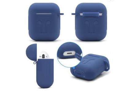 Veske til AirPods 1/2 med snor og skjell - Mørkeblå