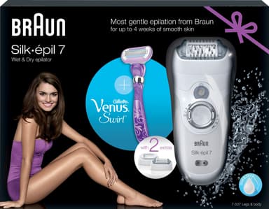 Braun Silk-épil 7 7-537 epilator med Venus Swirl høvel