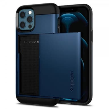 Spigen iPhone 12/iPhone 12 Pro Deksel Slim Armor CS Navy Blue