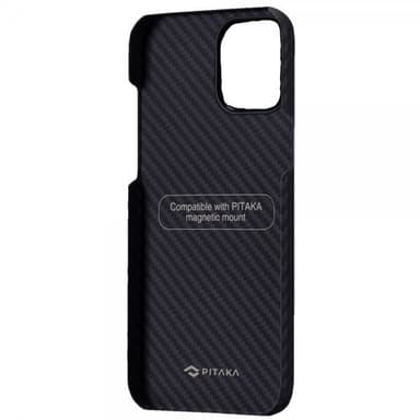 Pitaka iPhone 12 Deksel MagEZ Case Svart/Grå Twill