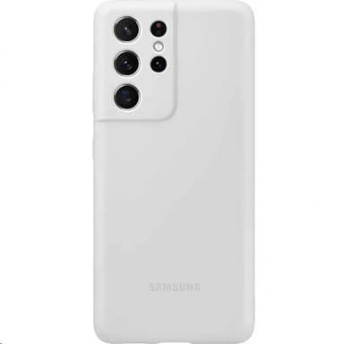 Samsung Original Galaxy S21 Ultra Deksel Silicone Cover Lysegrå