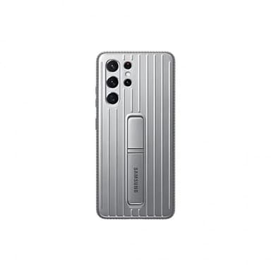 Samsung Original Galaxy S21 Ultra Deksel Protective Standing Cover Lysegrå