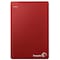 Seagate Slim Backup Plus 2 TB ekstern harddisk (rød)