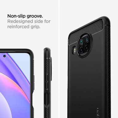 Spigen Xiaomi Mi 10T Lite Deksel Rugged Armor Matte Black