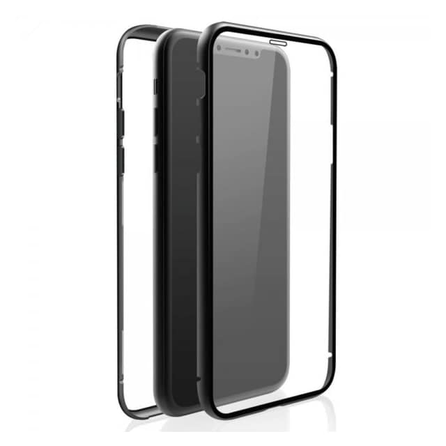 Black Rock iPhone 11 Deksel 360° Real Glass Case Svart Transparent