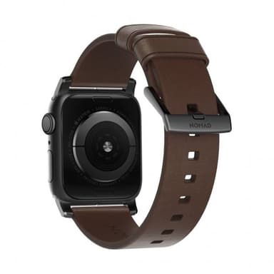 NOMAD Apple Watch 40/38mm Armbånd Modern Strap Svart/Rustic Brown