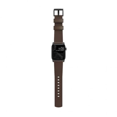 NOMAD Apple Watch 40/38mm Armbånd Modern Strap Svart/Rustic Brown