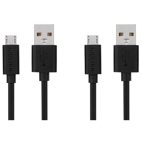 Unisynk Mikro USB 2.0 kabel ( 2 pakning)