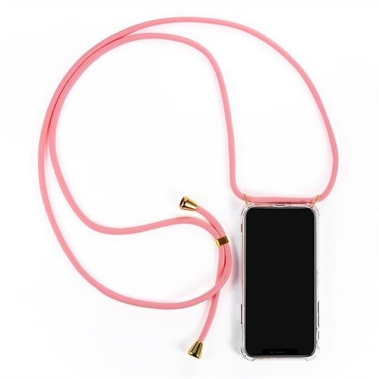 iPhone 11 Pro Max-deksel med halskjede Rosa