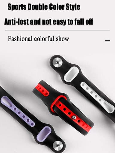 Xiamoi Mi Band 5 armbånd silikon svart / rød