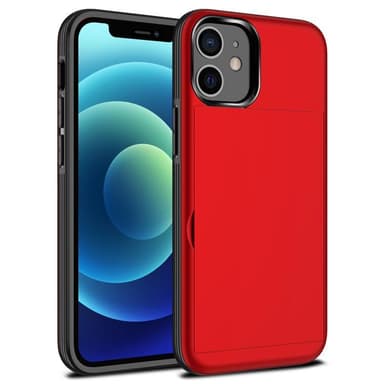 iPhone 11 Mini-deksel med kortspor Rød