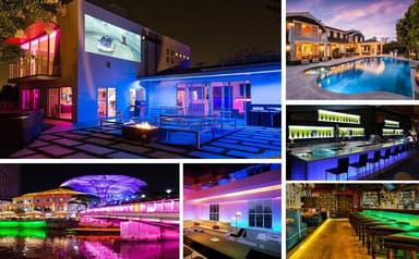 LED-lyssløyfe / lyslist RGB med skiftende farger og fjernkontroll (2 x 5 m)