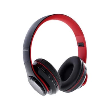 Trådløse Bluetooth-hodetelefoner svart / rød
