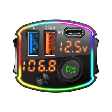 FM-sender for bil - USB MP3 Bluetooth PD / QC