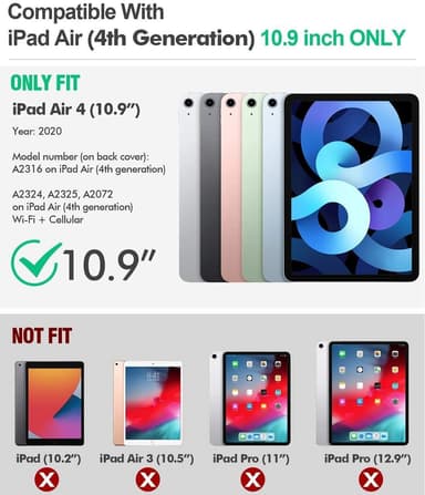 iPad Air 4 10.9 "må være TPU Black