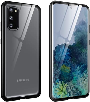 Mobildeksel Samsung Galaxy A31 dobbeltsidig herdet glass Svart