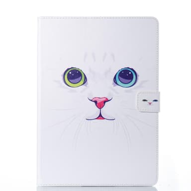 iPad Air / 2 / 9,7 "deksel Pink / White Cat-motiv