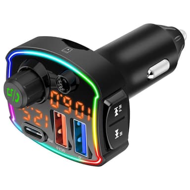 FM-sender for bil - USB MP3 Bluetooth PD / QC