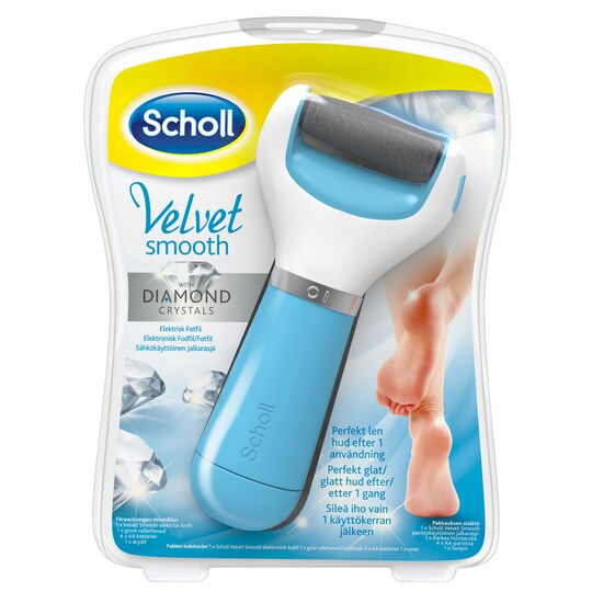 Scholl Velvet Smooth elektrisk fotfil (blå)