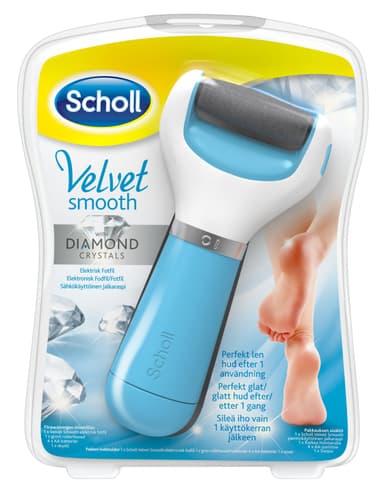 Scholl Velvet Smooth elektrisk fotfil (blå)