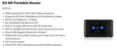 Zyxel NR2101 5G WiFi-router