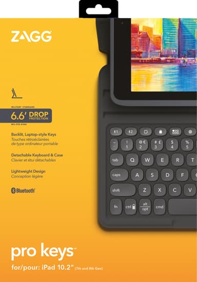 Zagg Pro Keys tastaturdeksel til iPad 10.2"
