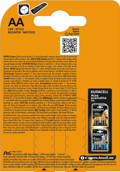 Duracell Simply AA alkaline-batterier 4-pakk