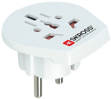 SKross reiseadapter for Europa