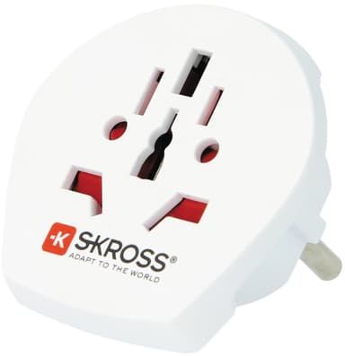 SKross reiseadapter for Europa