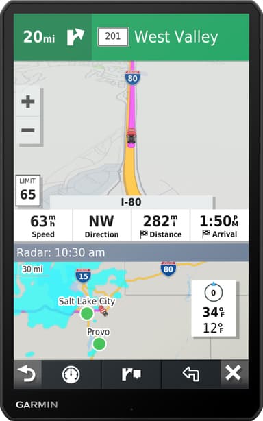 Garmin Dezl LGV1000 GPS til lastebil (sort)