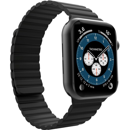 Puro Icon Link sportsreim i silikon til Apple Watch 38-41 mm (sort)