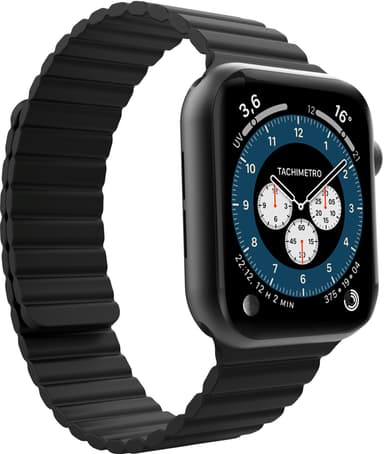Puro Icon Link sportsreim i silikon til Apple Watch 38-41 mm (sort)