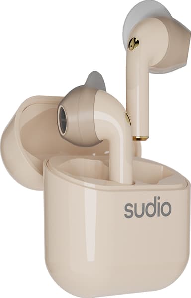 Sudio Nio helt trådløse in-ear hodetelefoner (sand)