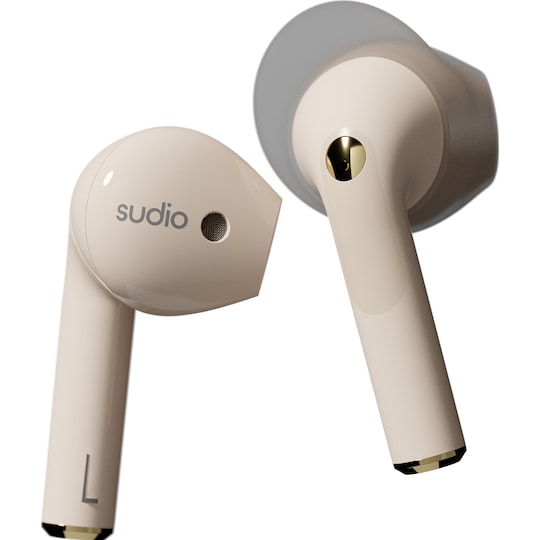 Sudio Nio helt trådløse in-ear hodetelefoner (sand)