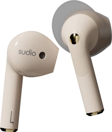 Sudio Nio helt trådløse in-ear hodetelefoner (sand)