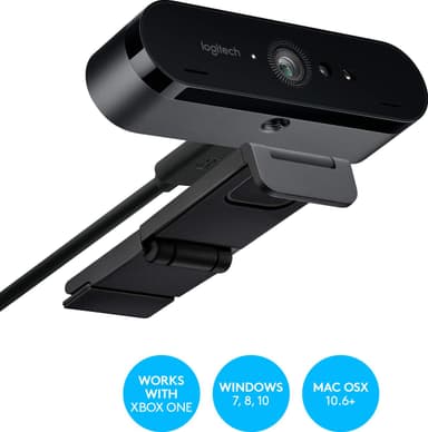 Logitech Brio 4K webkamera: Stream edition (sort)