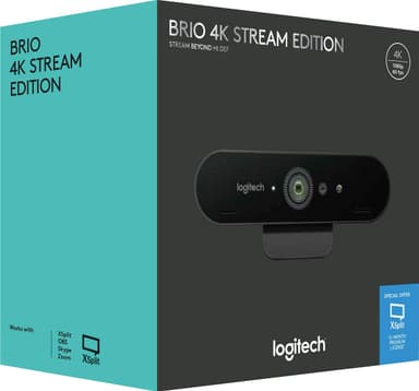 Logitech Brio 4K webkamera: Stream edition (sort)