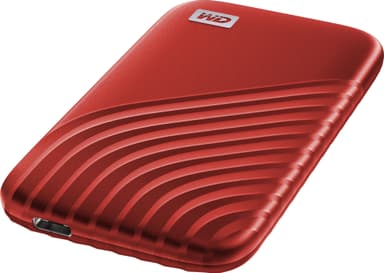 WD My Passport bærbar SSD-disk 2 TB (rød)