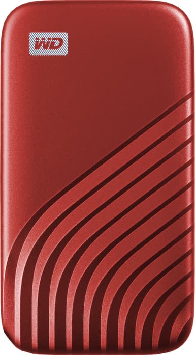 WD My Passport bærbar SSD-disk 2 TB (rød)