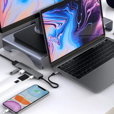 Hyper HyperDrive Bar USB-C 6-i-1 dockingstasjon (stellargrå)