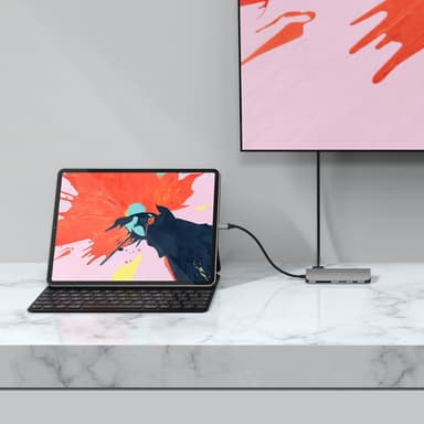 Hyper HyperDrive Power USB-C 9-i-1 dockingstasjon (stellargrå)